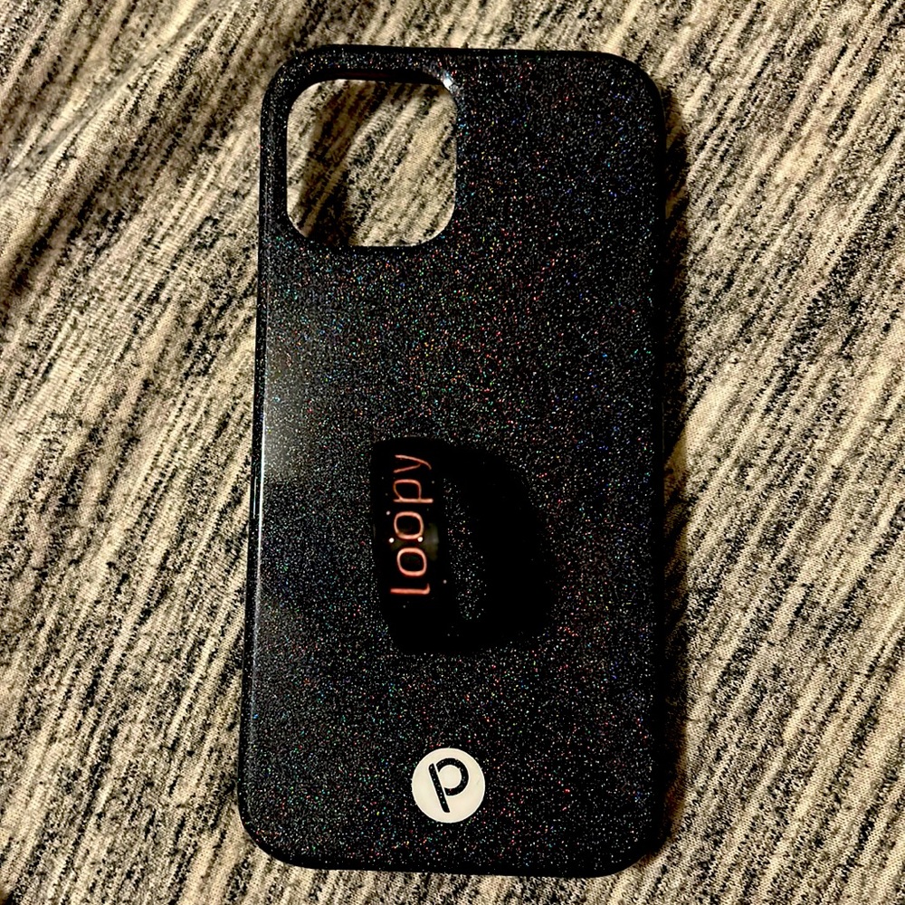 Loopy iPhone 12 Pro. Sparkly case.